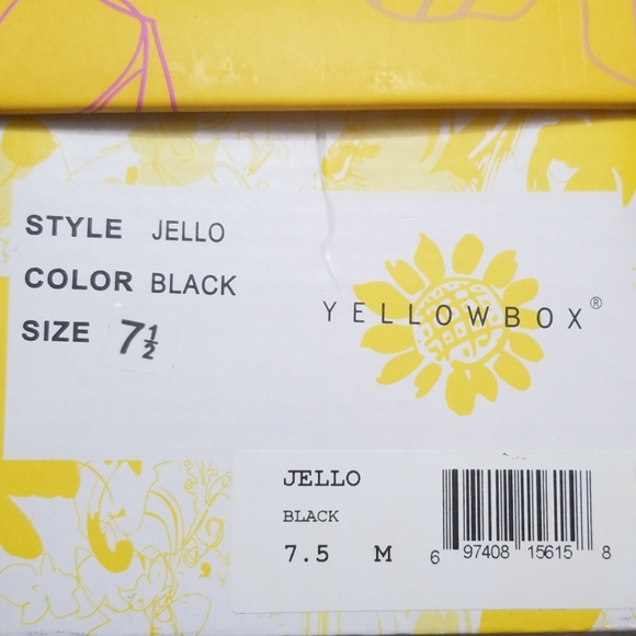 Yellow Box Black Rhinestone Flip-Flops - Picture 6 of 6